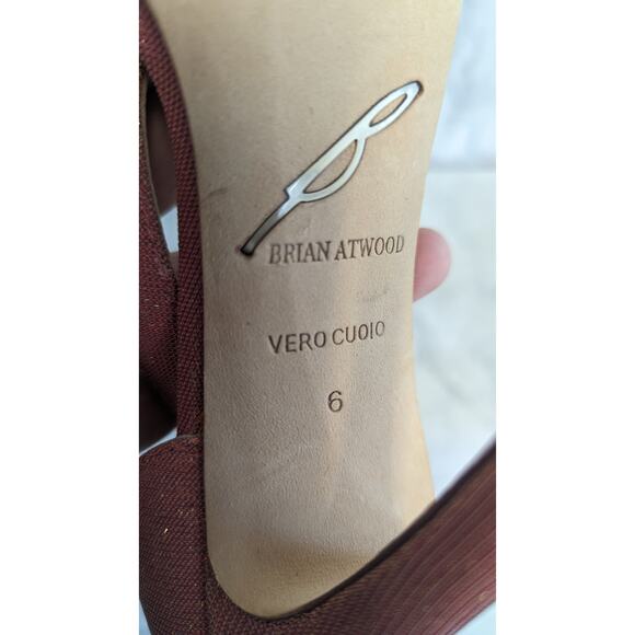 Brian Atwood pink glittering strappy sexy high heels size 6 - Picture 8 of 14